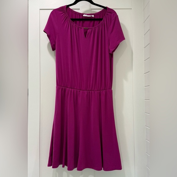 Susan Graver Pink Smocked Mini Sundress Romper - Picture 1 of 5
